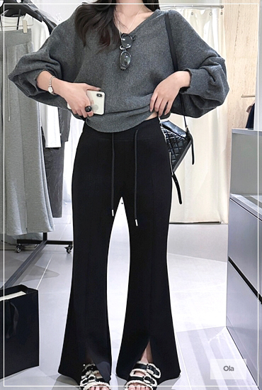 OLA東大門㊣代購女裝新品真品推薦時尚25秋冬職業熱賣休閑褲mellor/OLA休閑褲