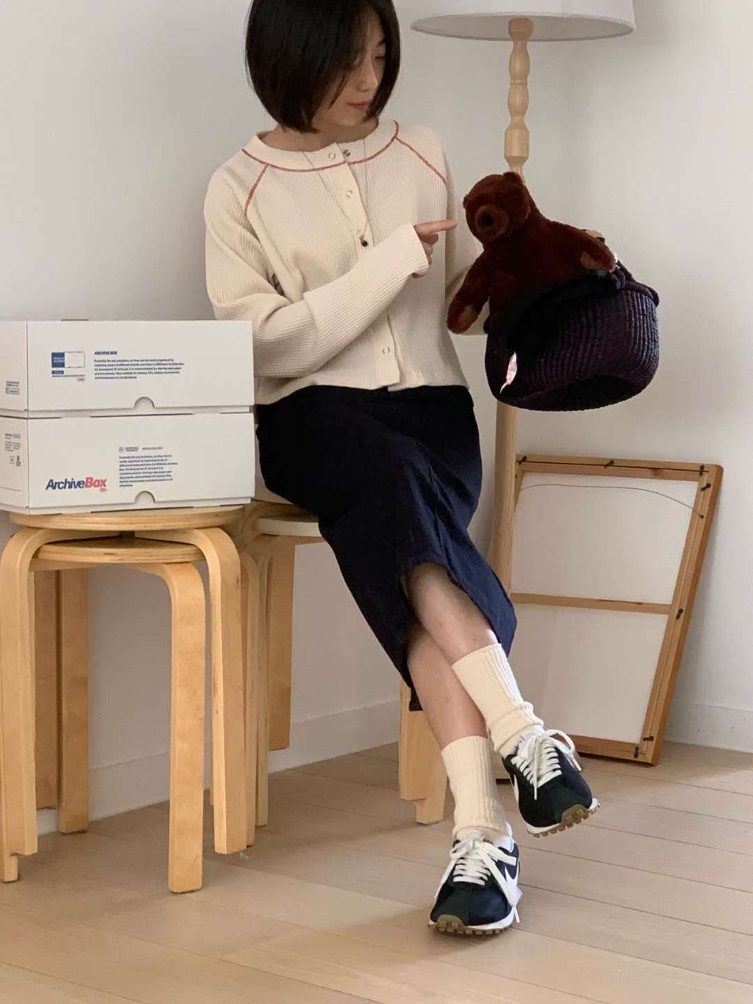 ARHEE韓國代購㊣女士新品職業25秋冬時尚真品熱賣休閑針織衫ARHEE針織衫