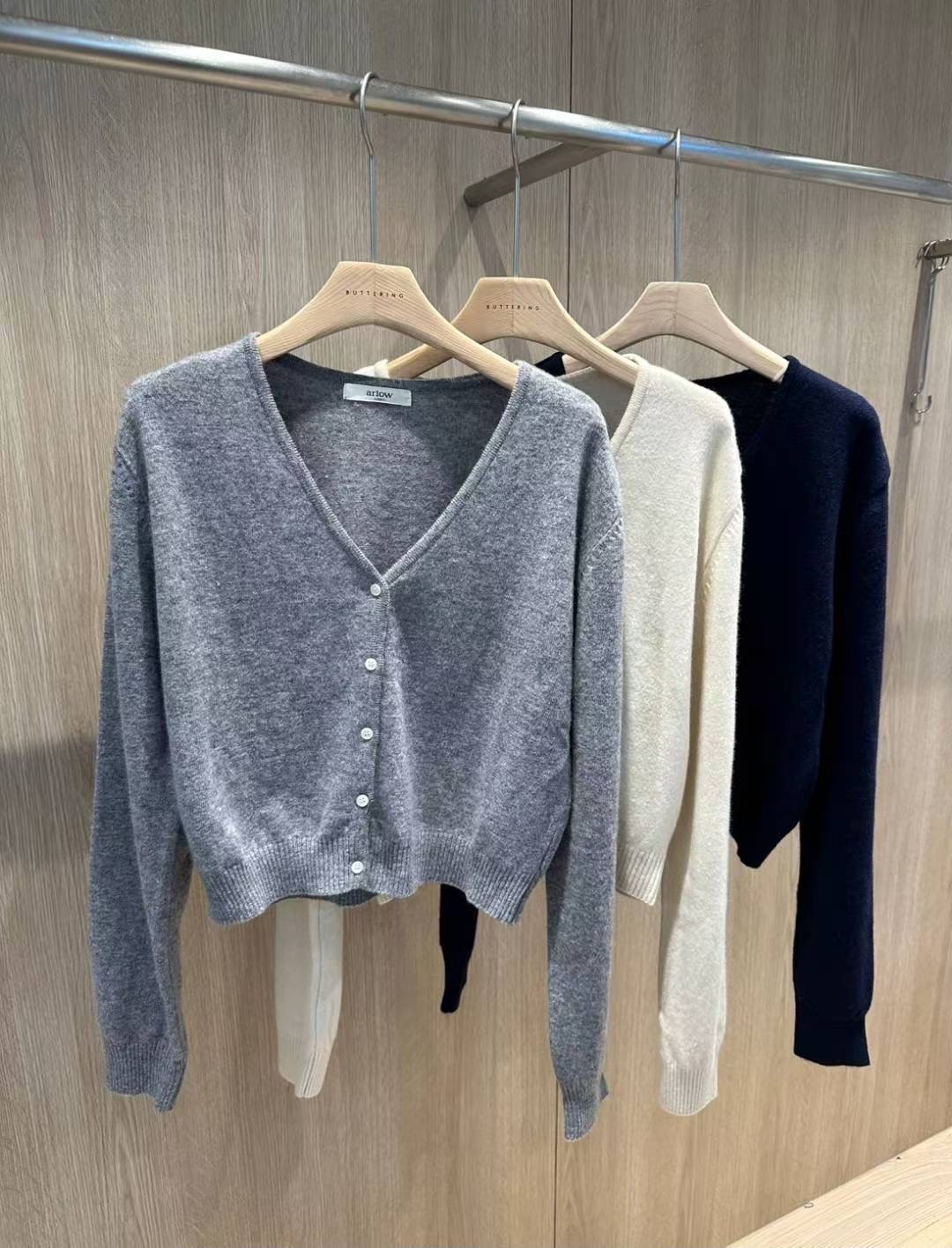 ARLOW韓國直郵㊣女士新款休閑時尚推薦真品25秋冬熱賣針織衫ARLOW針織衫圖色3左三色