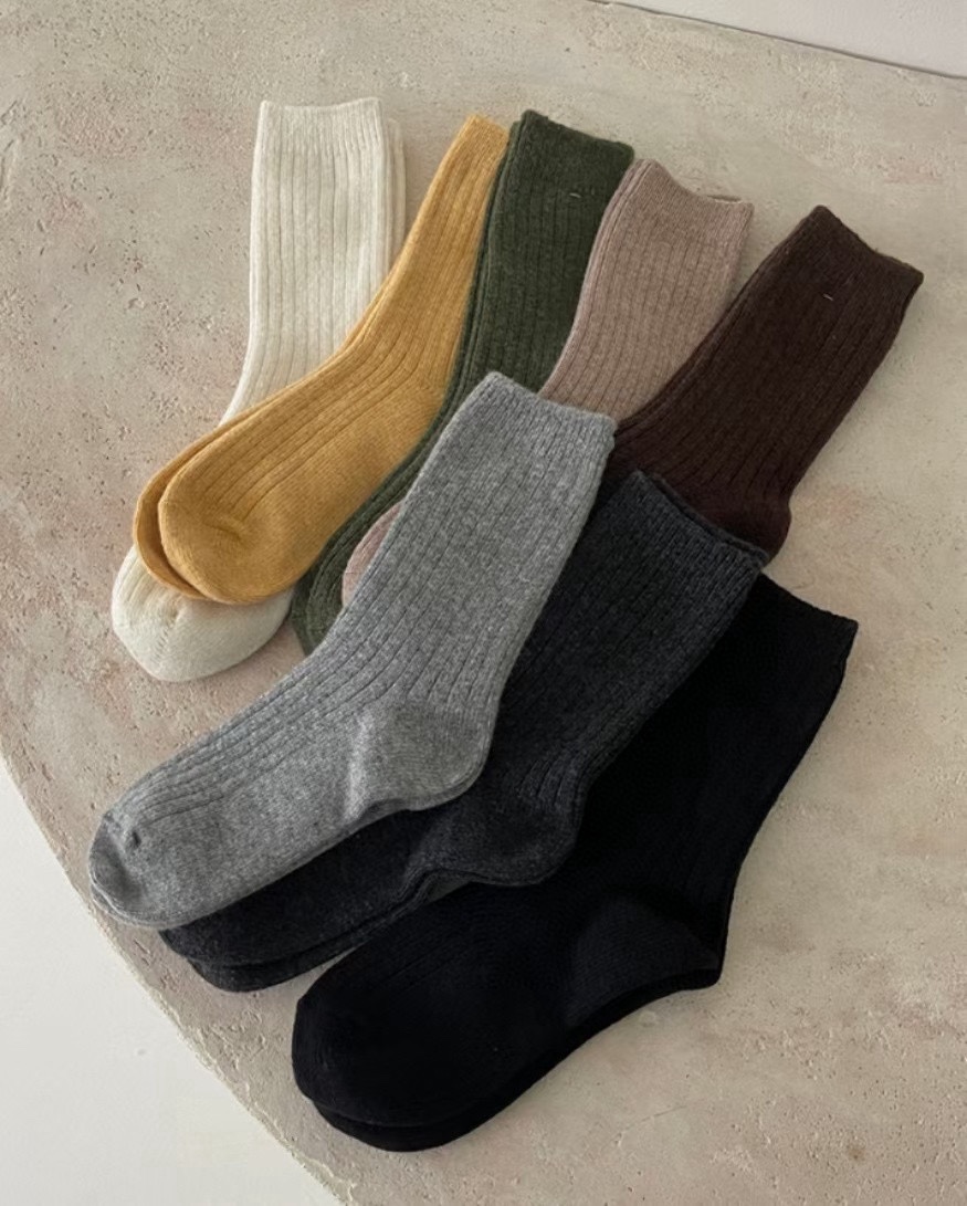 CACTUS-Q東大門㊣實拍女裝新品25秋冬真品時尚襪子羊毛條紋CACTUS十雙起/可混搭襪子