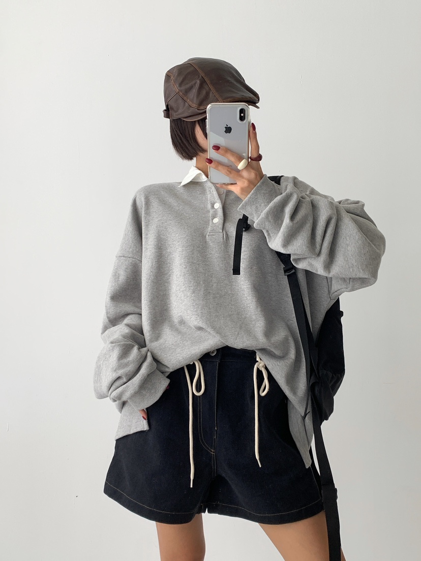 ANGLOG BEIGE韓國直郵㊣女裝新品推薦熱賣25秋冬人氣長袖T恤ANGLOG BEIGE長袖T恤圖色2