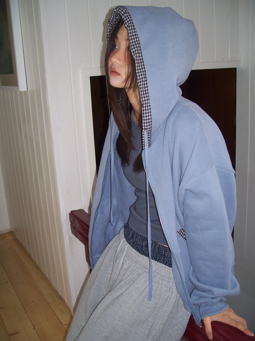 FLASH韓國代購㊣女裝新品真品職業人氣25秋冬衛衣連帽拉鏈衫FLASH衛衣