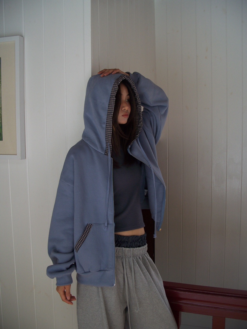 FLASH韓國代購㊣女裝新品真品職業人氣25秋冬衛衣連帽拉鏈衫FLASH衛衣