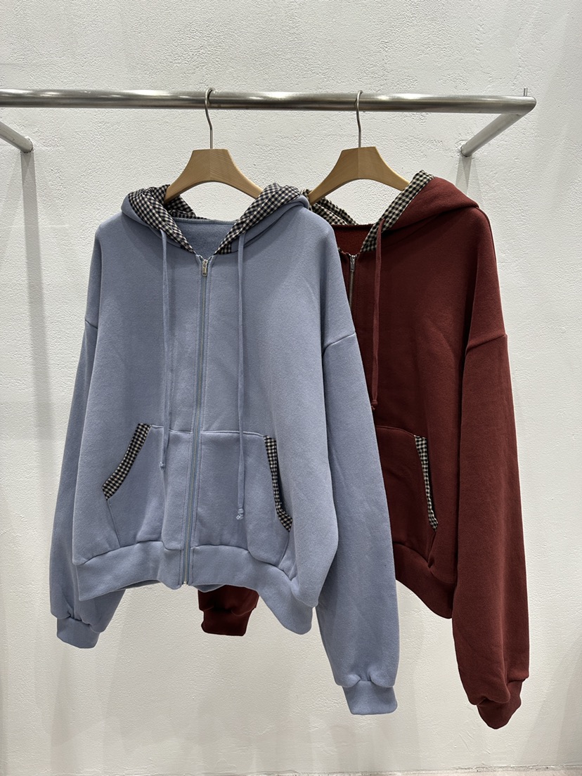 FLASH韓國代購㊣女裝新品真品職業人氣25秋冬衛衣連帽拉鏈衫FLASH衛衣