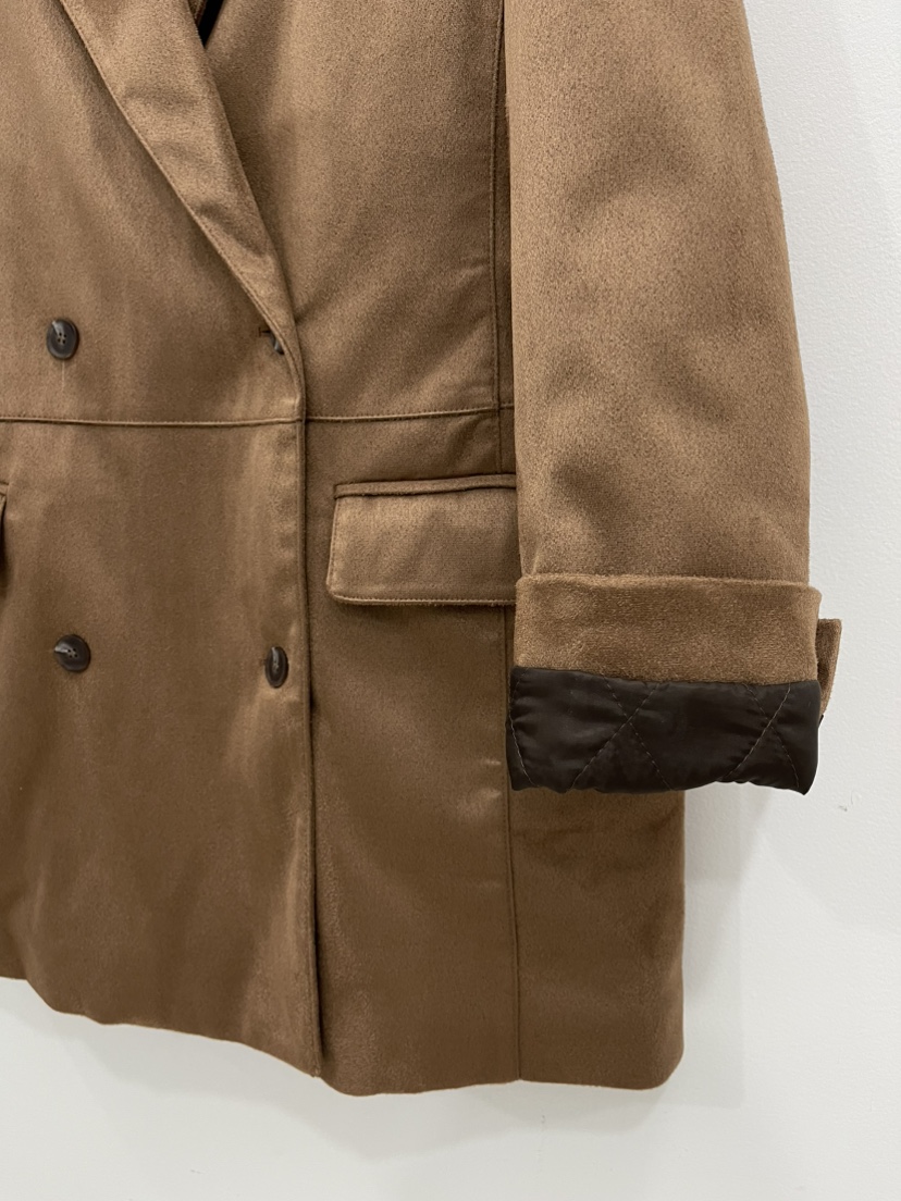 REIZ東大門㊣實拍女裝新款時尚25秋冬職業人氣夾克絨面革絎縫REIZ夾克