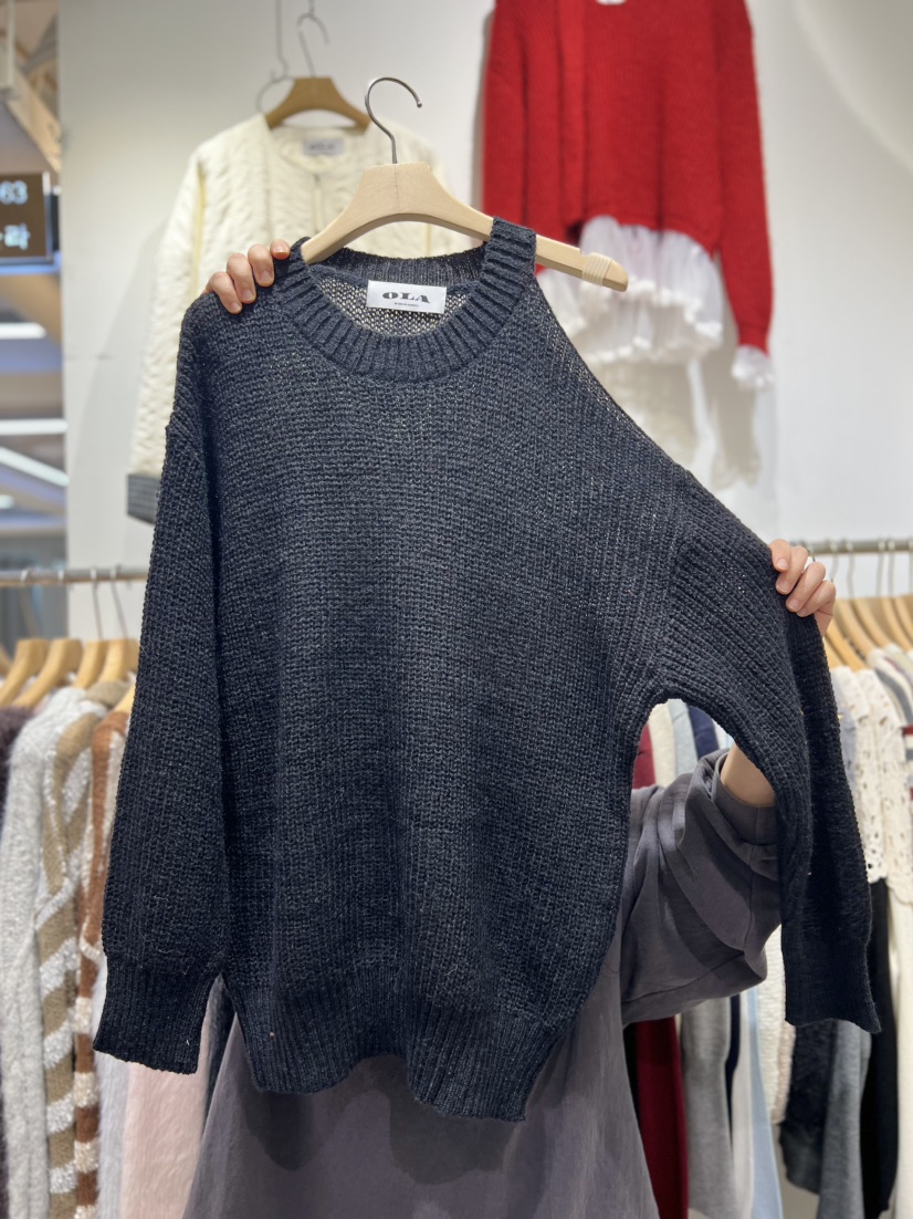 OLA韓國代購㊣女裝新款熱賣休閑時尚真品人氣推薦職業針織衫mellor/OLA針織衫圖色3