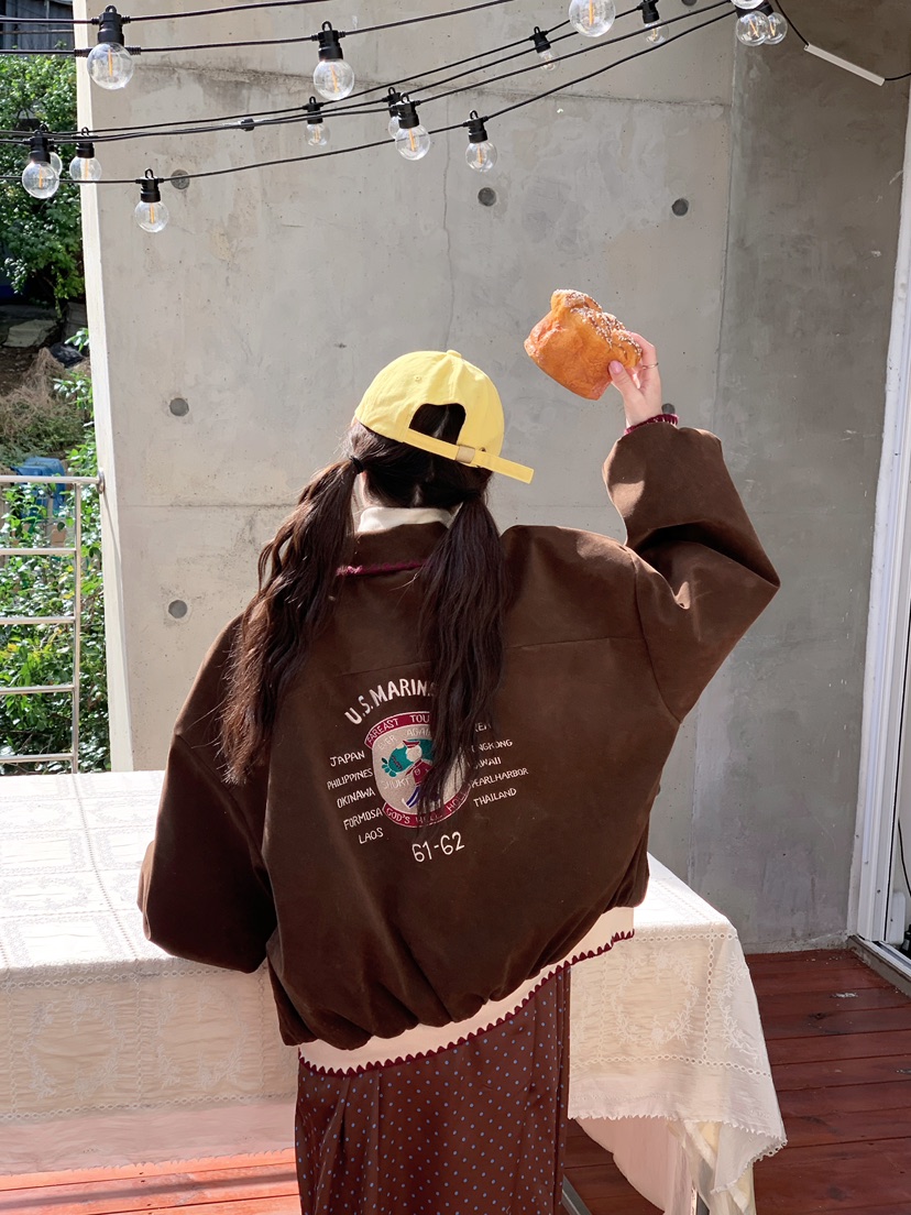 MAISONDEGLORY韓國直郵㊣女士新品時尚25秋冬熱賣人氣夾克絎縫MAISON DE GLORY夾克