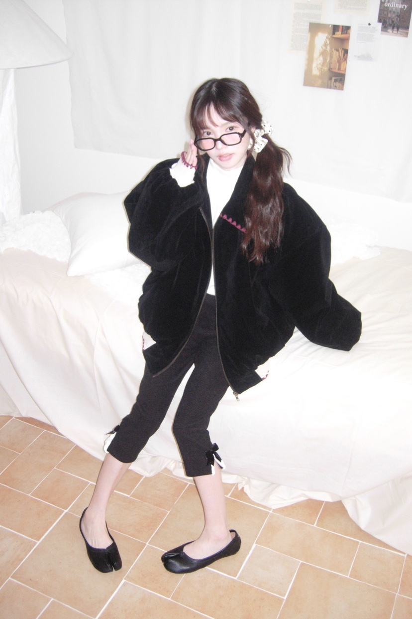 MAISONDEGLORY韓國直郵㊣女士新品時尚25秋冬熱賣人氣夾克絎縫MAISON DE GLORY夾克