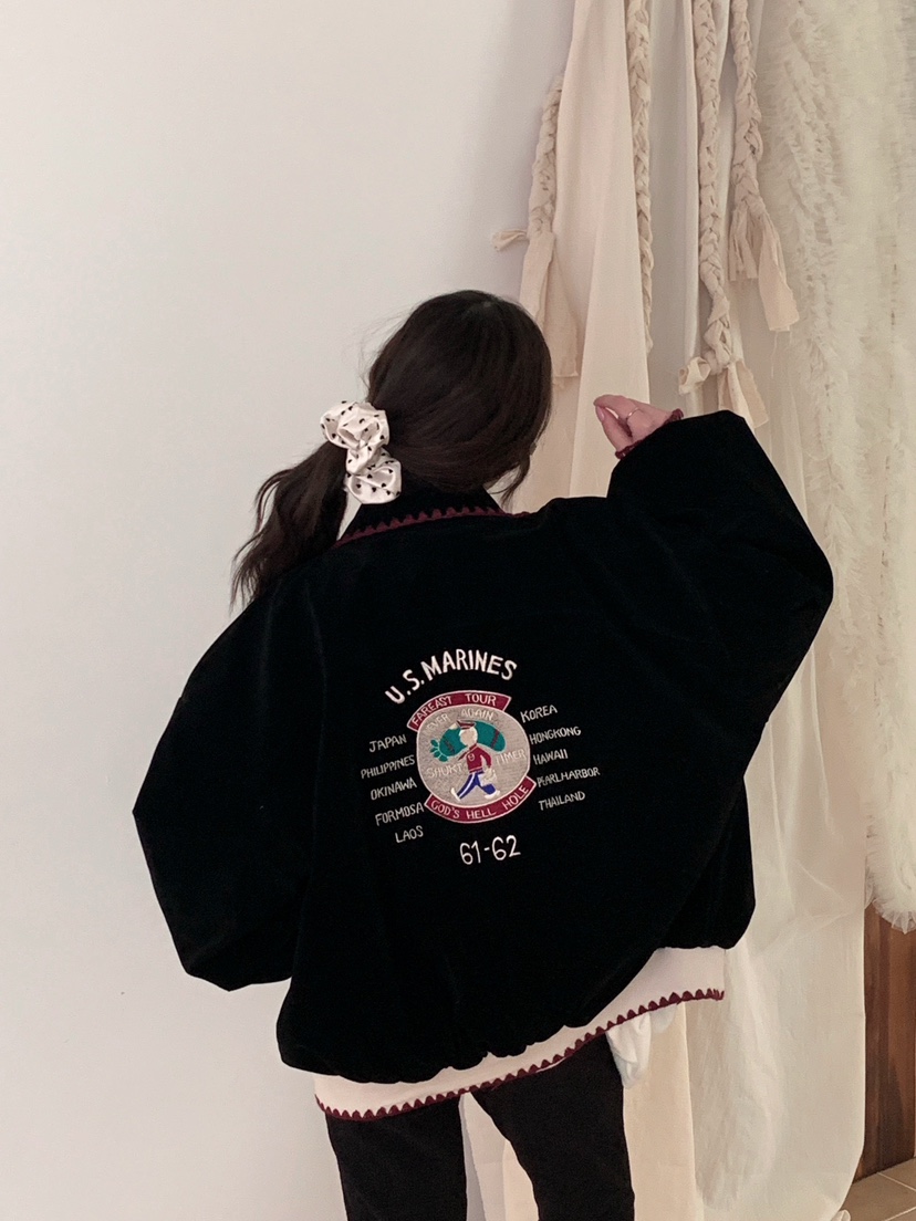 MAISONDEGLORY韓國直郵㊣女士新品時尚25秋冬熱賣人氣夾克絎縫MAISON DE GLORY夾克