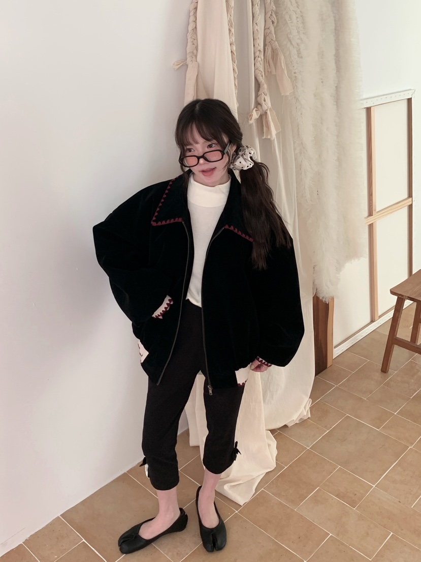 MAISONDEGLORY韓國直郵㊣女士新品時尚25秋冬熱賣人氣夾克絎縫MAISON DE GLORY夾克