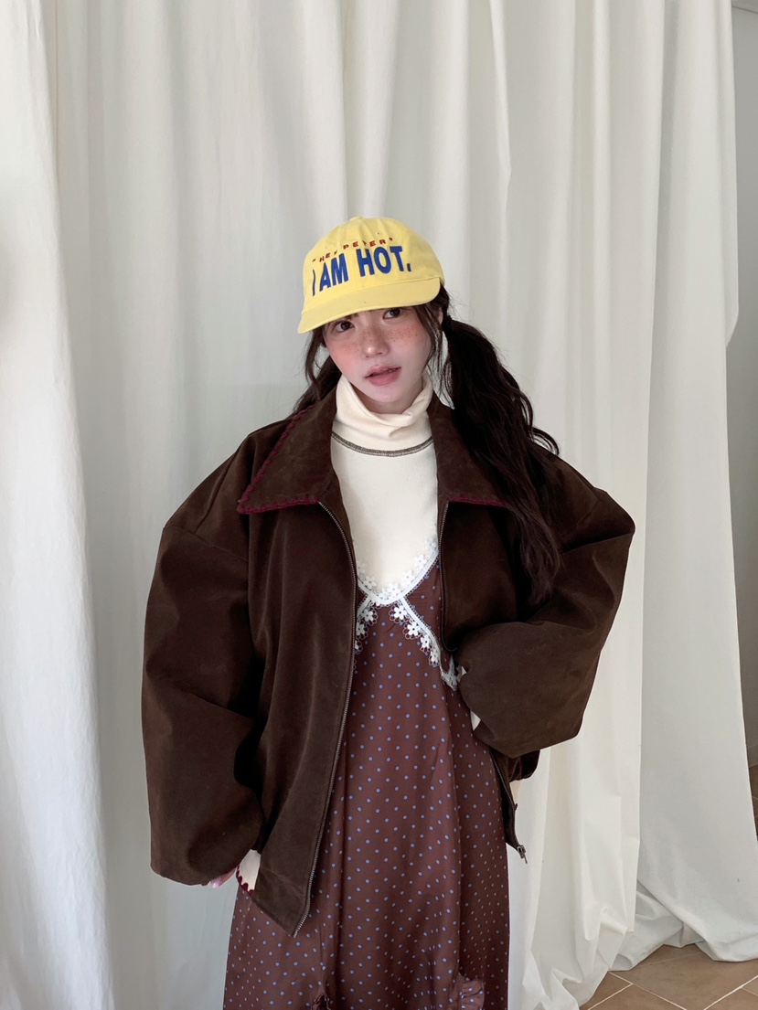 MAISONDEGLORY韓國直郵㊣女士新品時尚25秋冬熱賣人氣夾克絎縫MAISON DE GLORY夾克