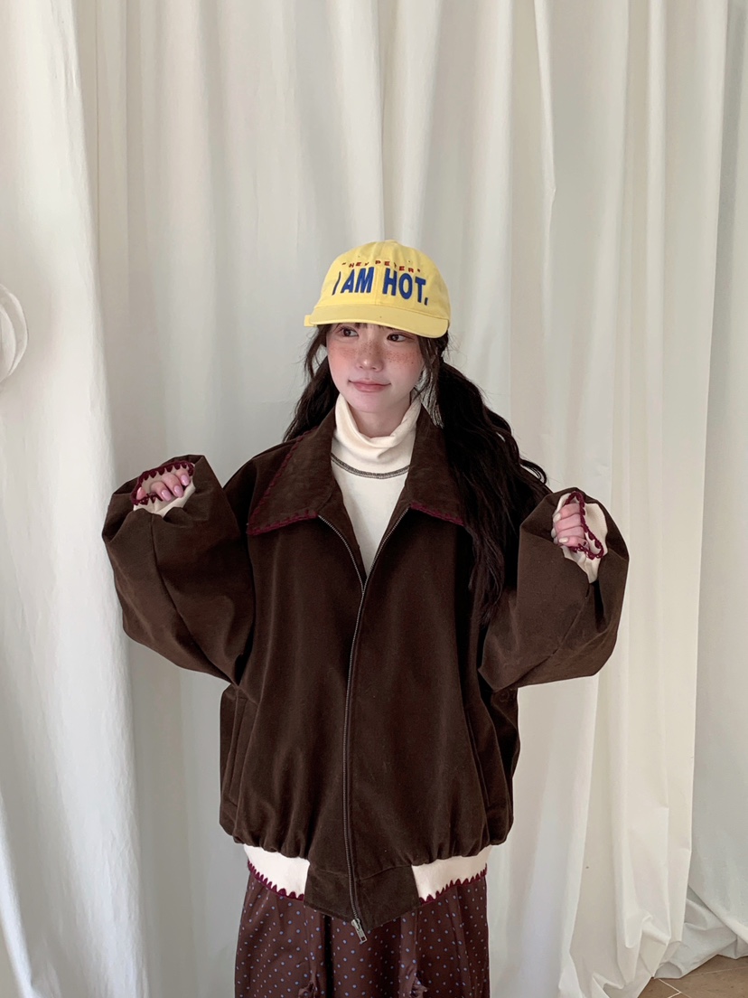 MAISONDEGLORY韓國直郵㊣女士新品時尚25秋冬熱賣人氣夾克絎縫MAISON DE GLORY夾克