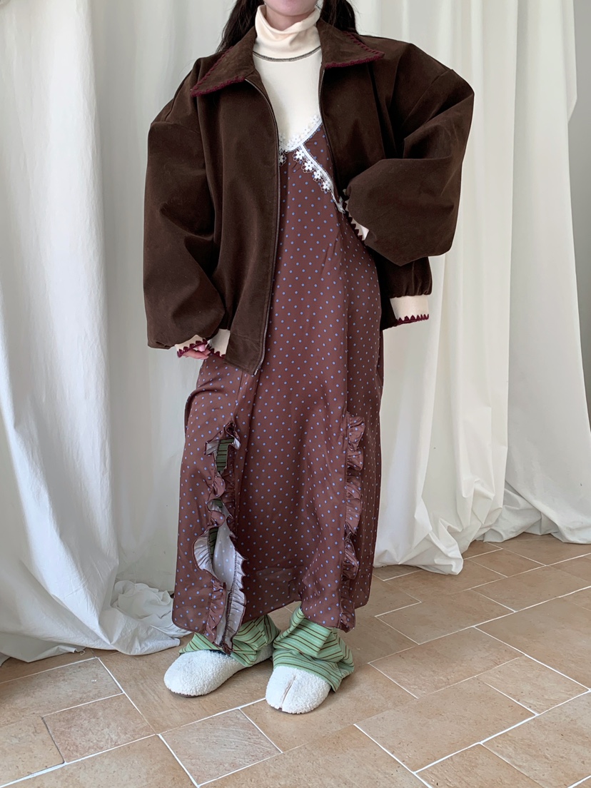 MAISONDEGLORY韓國直郵㊣女士新品時尚25秋冬熱賣人氣夾克絎縫MAISON DE GLORY夾克