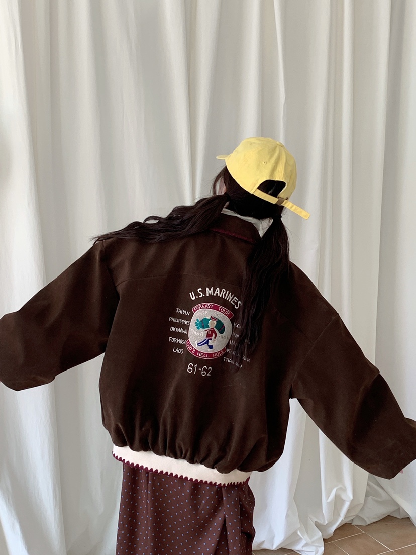 MAISONDEGLORY韓國直郵㊣女士新品時尚25秋冬熱賣人氣夾克絎縫MAISON DE GLORY夾克