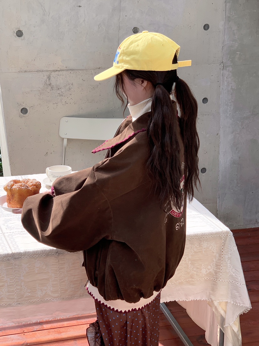 MAISONDEGLORY韓國直郵㊣女士新品時尚25秋冬熱賣人氣夾克絎縫MAISON DE GLORY夾克