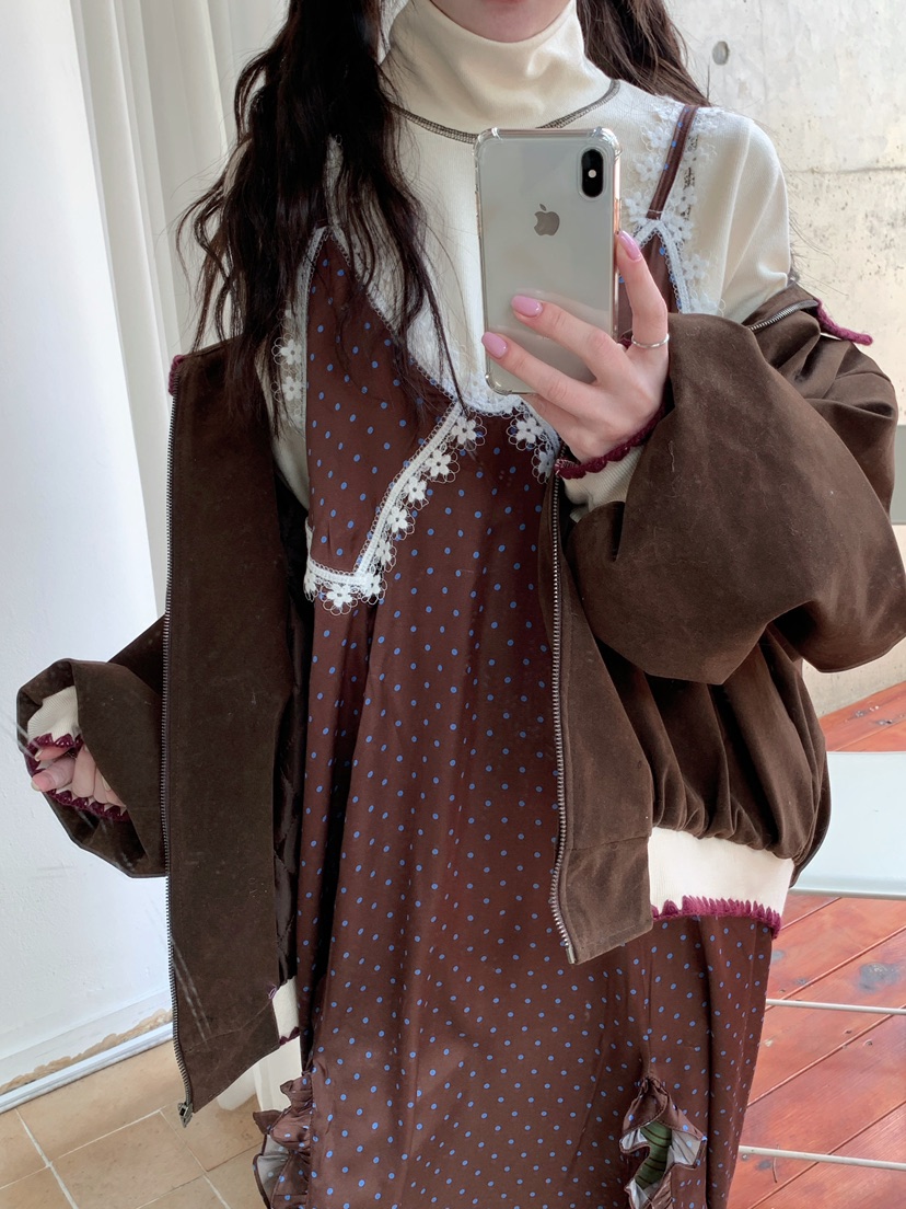 MAISONDEGLORY韓國直郵㊣女士新品時尚25秋冬熱賣人氣夾克絎縫MAISON DE GLORY夾克