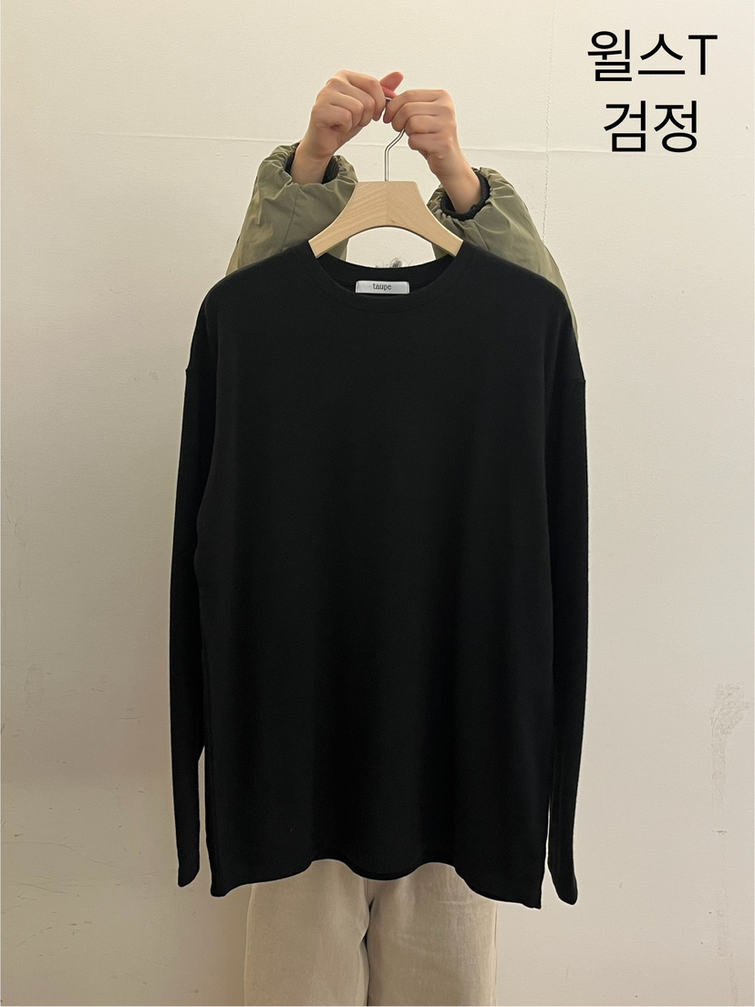 TAUPE東大門㊣代購女士新款真品時尚職業推薦熱賣25秋冬長袖T恤TAUPE長袖T恤圖色2黑色
