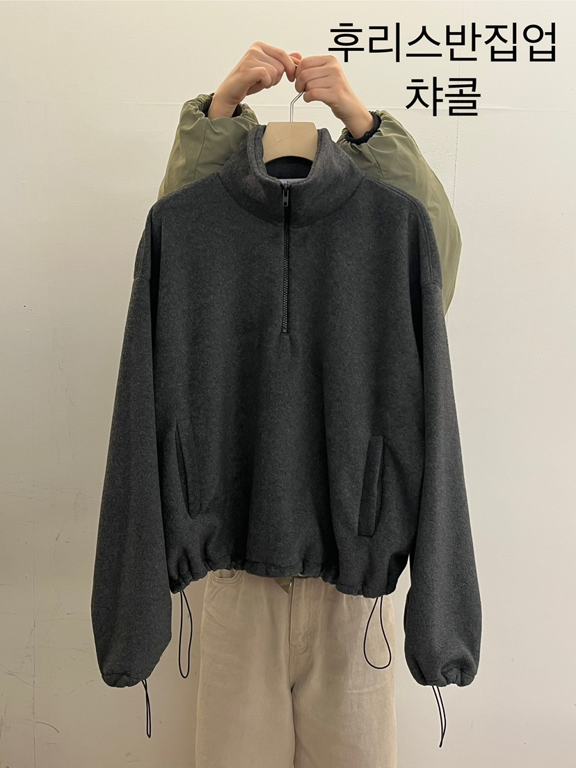 TAUPE韓國代購㊣女裝新品25秋冬時尚推薦熱賣人氣衛衣抓絨拉鏈TAUPE衛衣圖色2