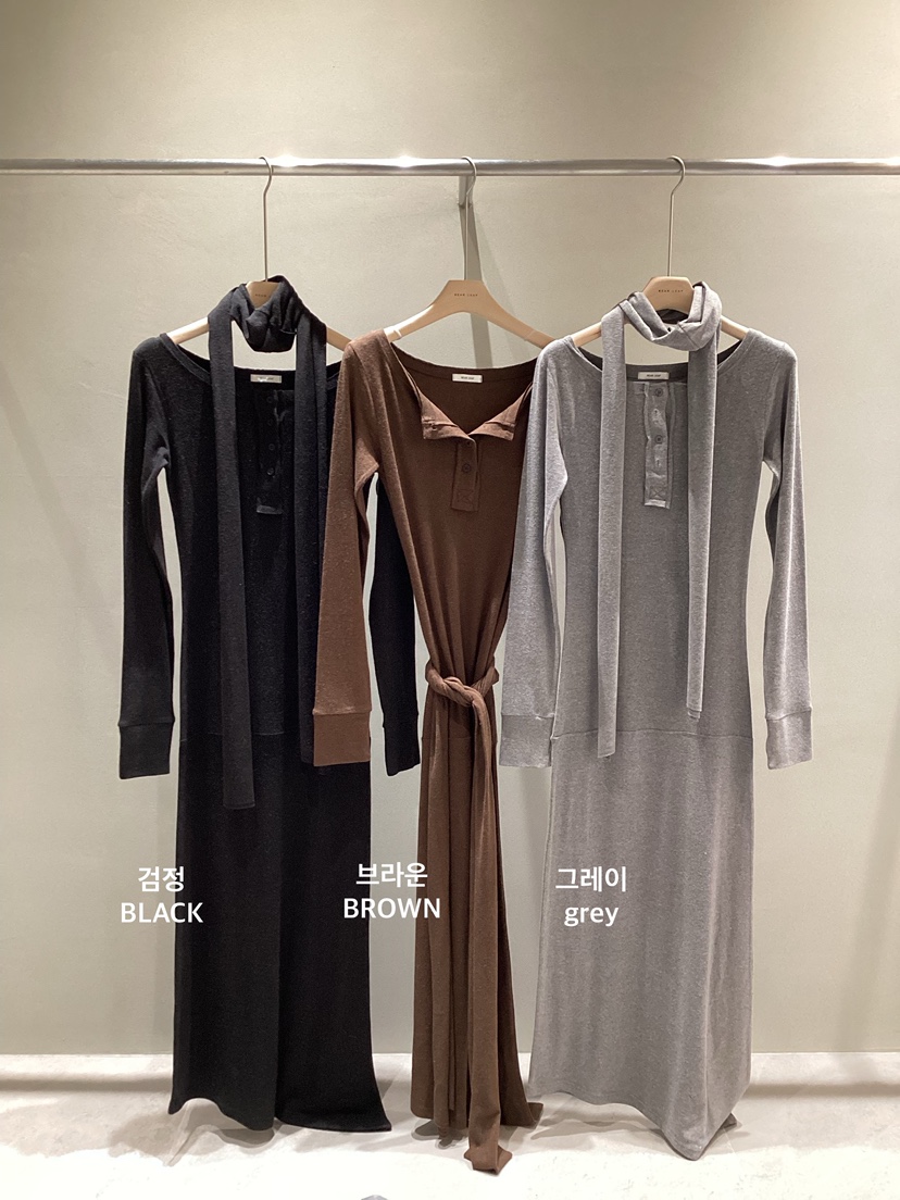 NEAR LEAP-P韓國直郵㊣女士新品人氣推薦25秋冬連衣裙含脖帶NEAR LEAP連衣裙