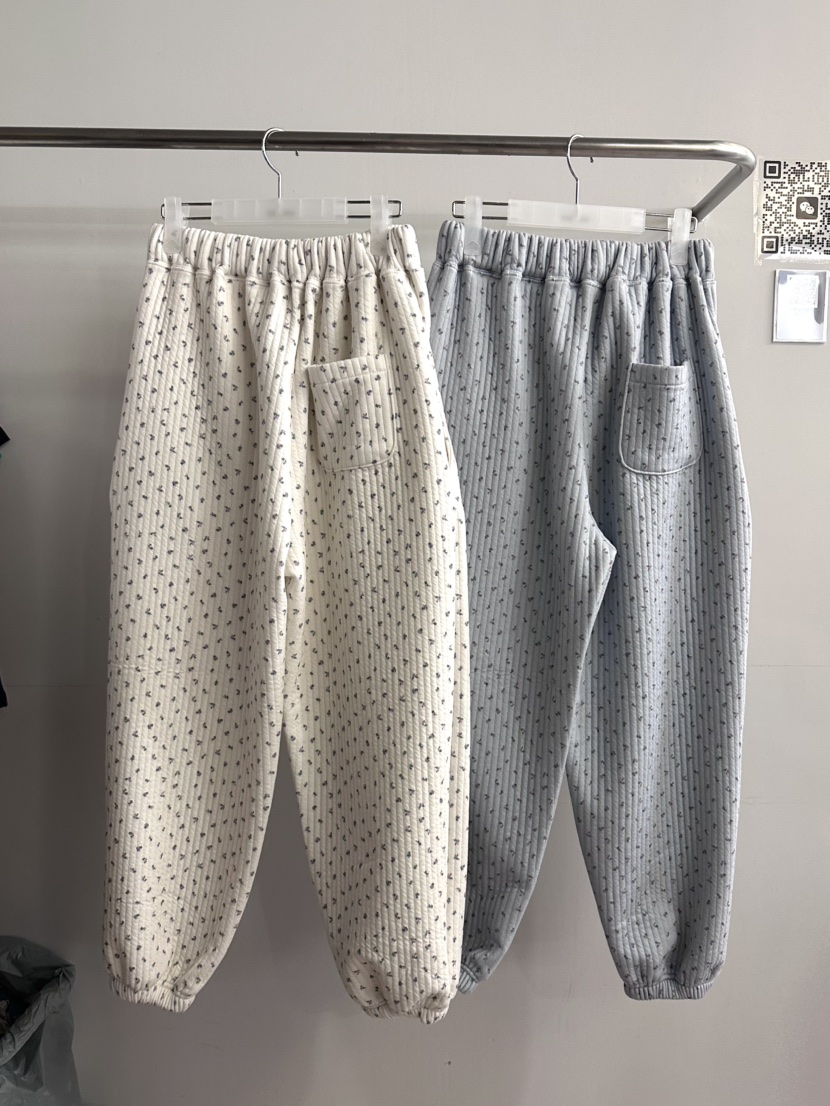 ARCHIVE-P東大門㊣代購女士新款人氣25秋冬休閑褲花朵絎縫ARCHIVE-P休閑褲