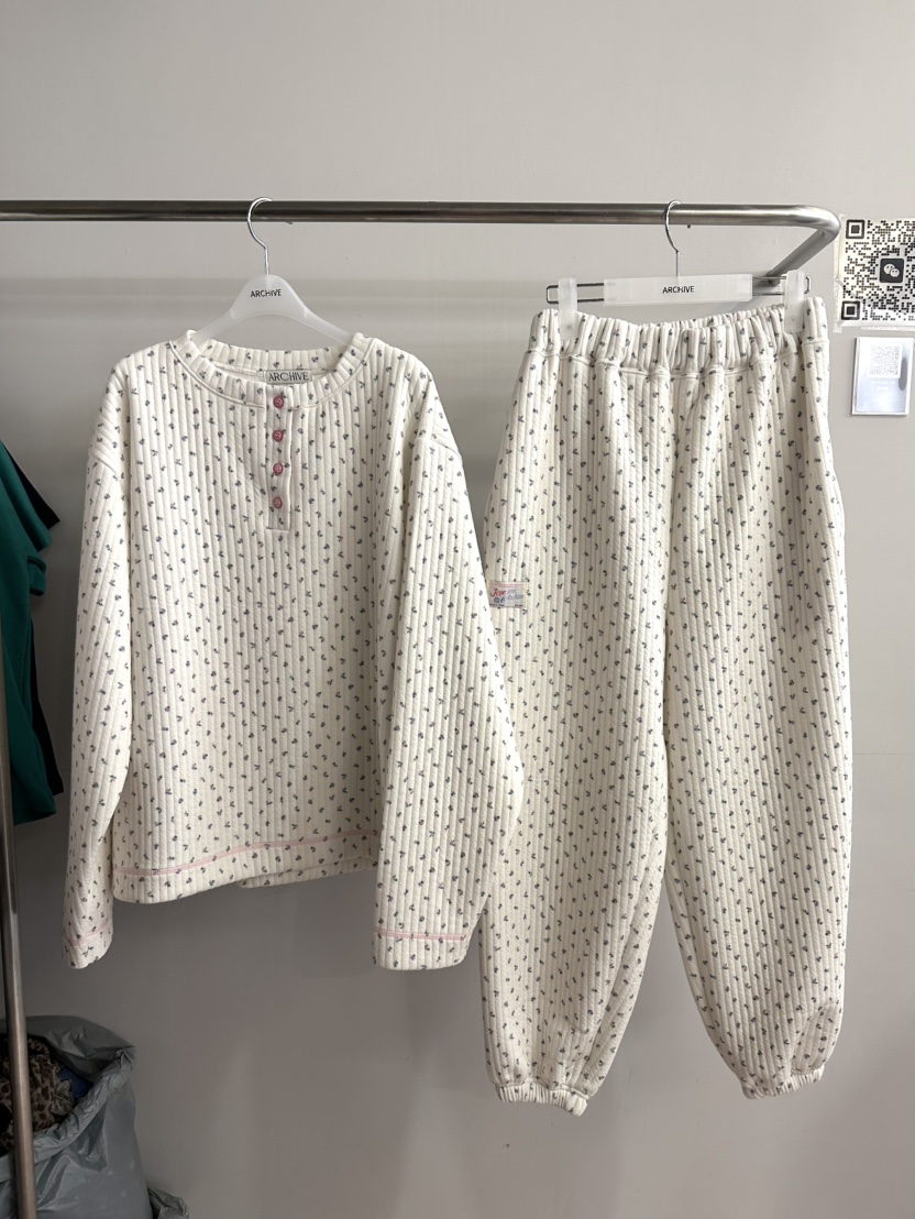 ARCHIVE-P東大門㊣代購女士新款人氣25秋冬休閑褲花朵絎縫ARCHIVE-P休閑褲