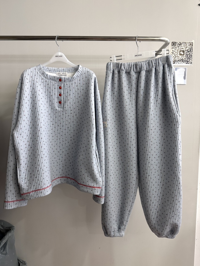 ARCHIVE-P東大門㊣代購女士新款人氣25秋冬休閑褲花朵絎縫ARCHIVE-P休閑褲