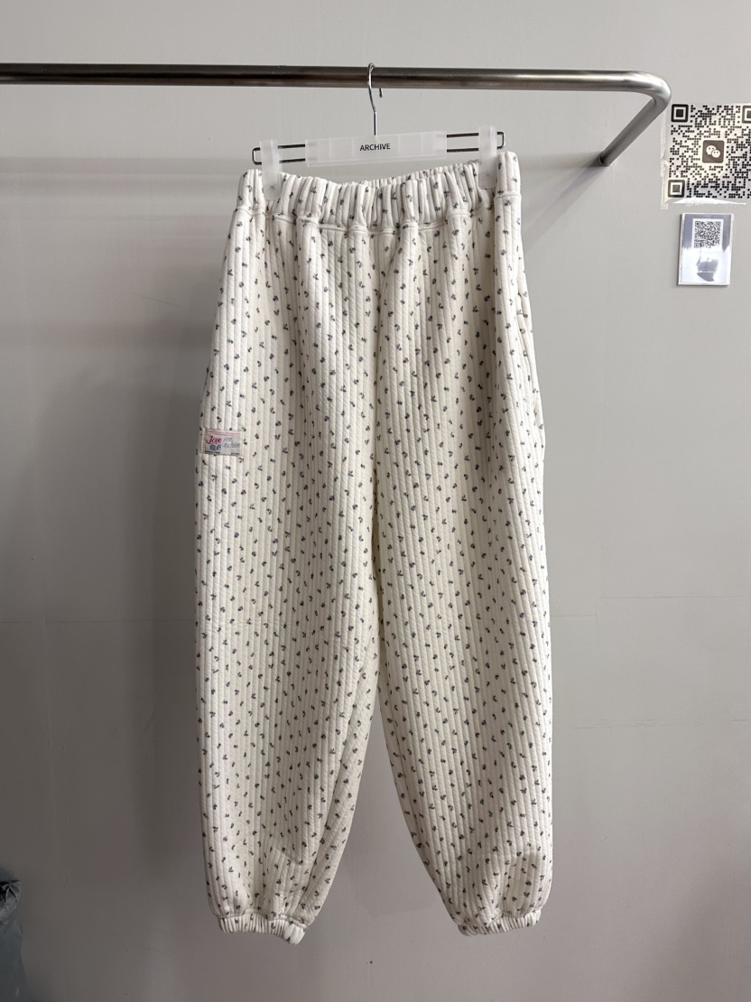 ARCHIVE-P東大門㊣代購女士新款人氣25秋冬休閑褲花朵絎縫ARCHIVE-P休閑褲