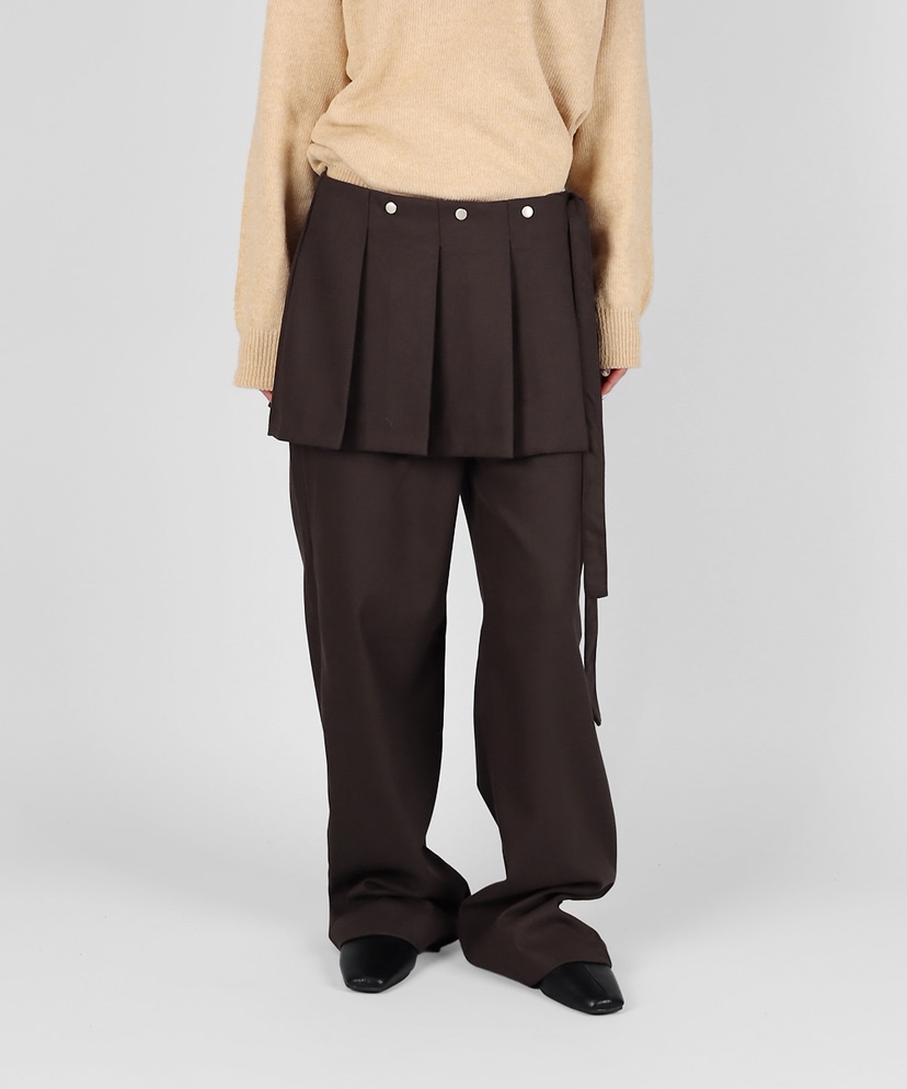 NEAR LEAP-P韓國直郵㊣女裝新款熱賣推薦人氣25秋冬裙褲褶皺NEAR LEAP裙褲圖色2