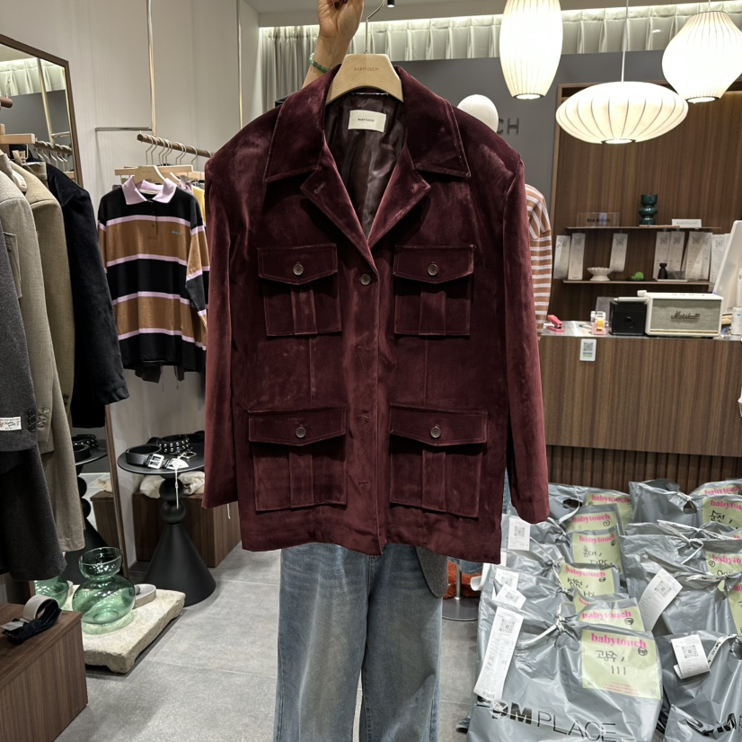 BABYTOUCH韓國代購㊣女士新品真品時尚25秋冬休閑職業熱賣夾克BABYTOUCH夾克