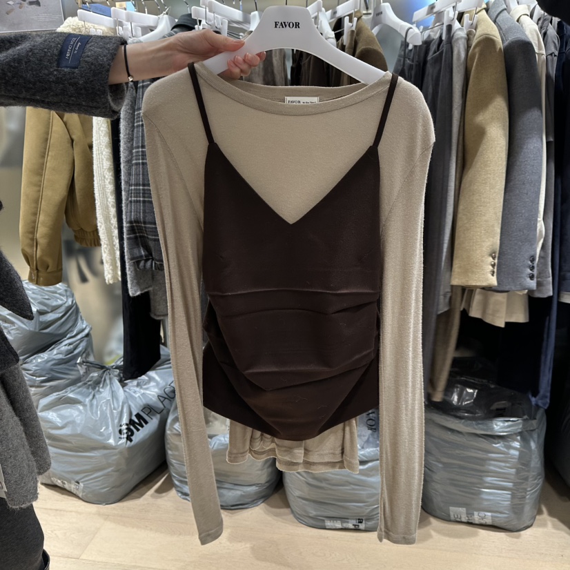 FAVOR-P東大門㊣實拍女士新款休閑真品熱賣吊帶背心不含內搭FAVOR-P吊帶/背心圖色3