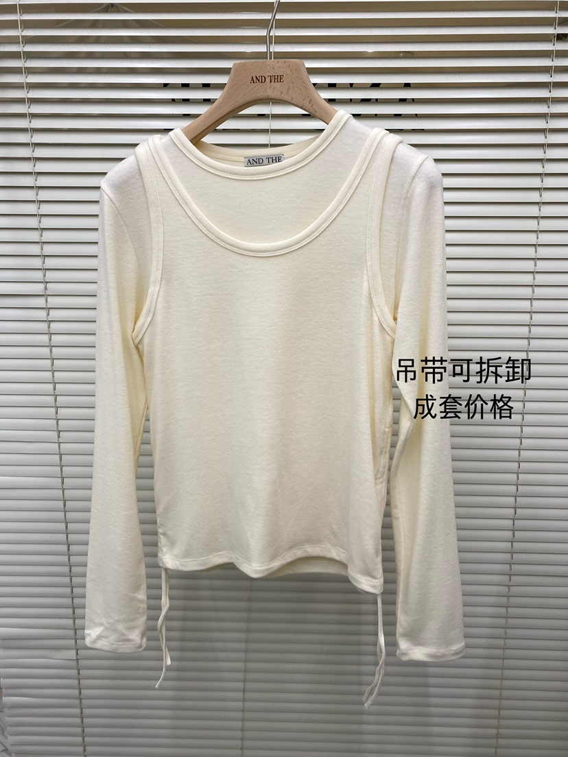 AND THE韓國代購㊣女士新款推薦休閑時尚真品職業套裝褶皺AND THE套裝