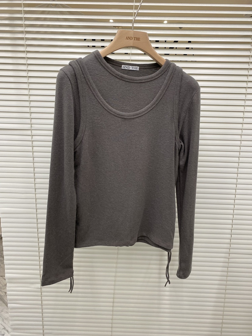 AND THE韓國代購㊣女士新款推薦休閑時尚真品職業套裝褶皺AND THE套裝圖色2