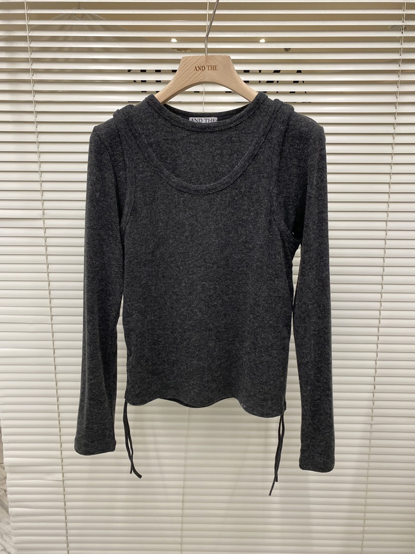 AND THE韓國代購㊣女士新款推薦休閑時尚真品職業套裝褶皺AND THE套裝圖色4