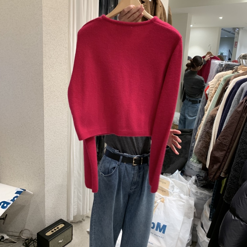 SSEMIENNE東大門㊣實拍女士新款25秋冬人氣針織衫羊毛衫浣熊SSENIQUE針織衫