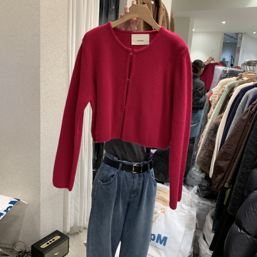 SSEMIENNE東大門㊣實拍女士新款25秋冬人氣針織衫羊毛衫浣熊SSENIQUE針織衫