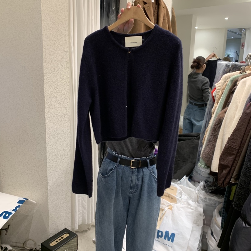 SSEMIENNE東大門㊣實拍女士新款25秋冬人氣針織衫羊毛衫浣熊SSENIQUE針織衫圖色2