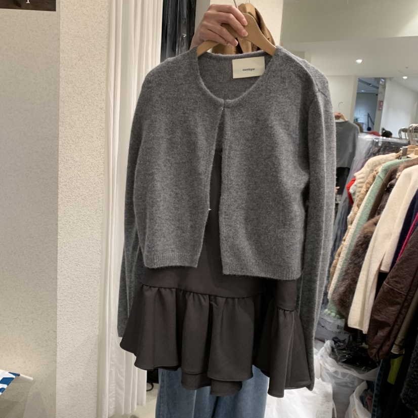 SSEMIENNE東大門㊣實拍女士新款25秋冬人氣針織衫羊毛衫浣熊SSENIQUE針織衫圖色3