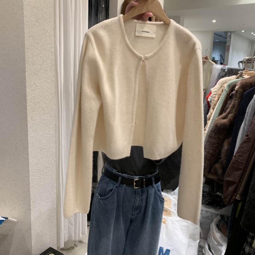 SSEMIENNE東大門㊣實拍女士新款25秋冬人氣針織衫羊毛衫浣熊SSENIQUE針織衫圖色4