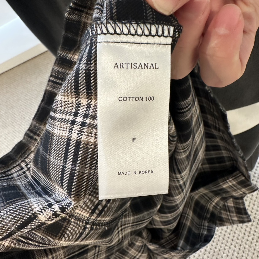 ARTISANAL東大門㊣實拍女士新品人氣真品襯衫蕾絲衫口袋格子ARTISANAL襯衫/蕾絲衫