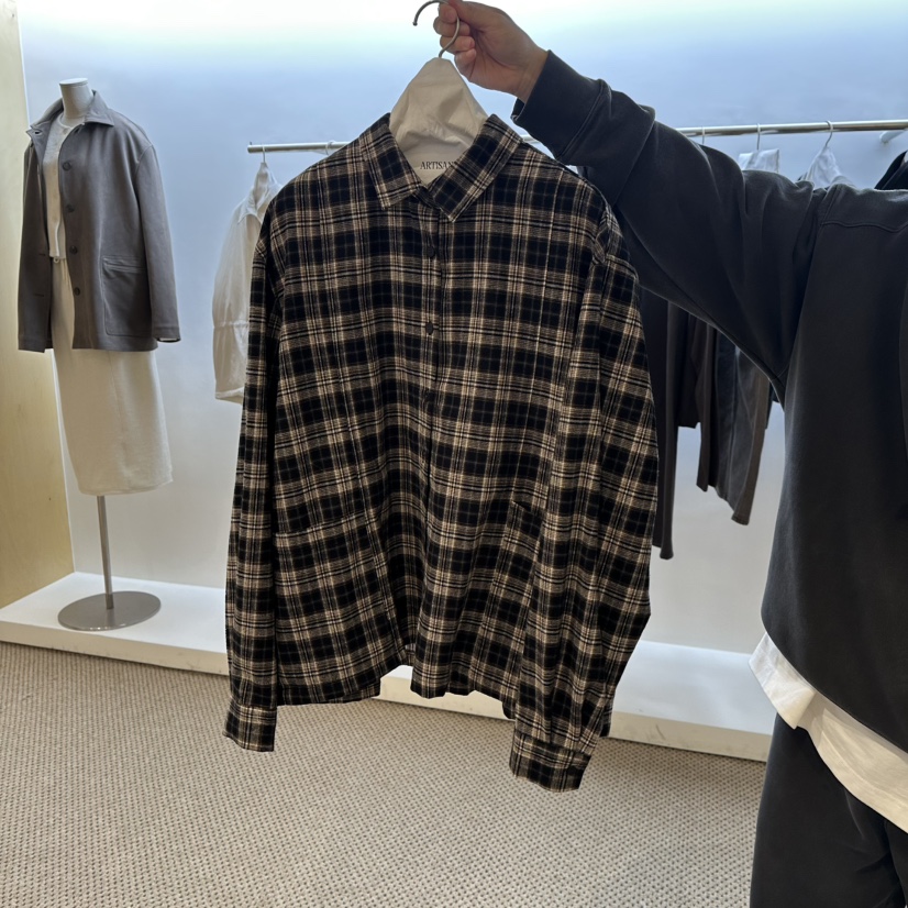 ARTISANAL東大門㊣實拍女士新品人氣真品襯衫蕾絲衫口袋格子ARTISANAL襯衫/蕾絲衫圖色2