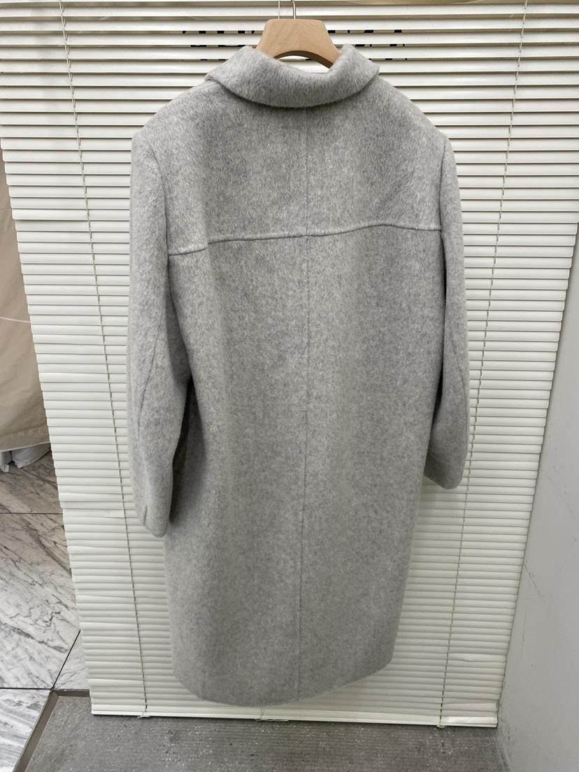 AND THE東大門㊣直郵女裝新款真品休閑25秋冬時尚中長款大衣AND THE中長款大衣