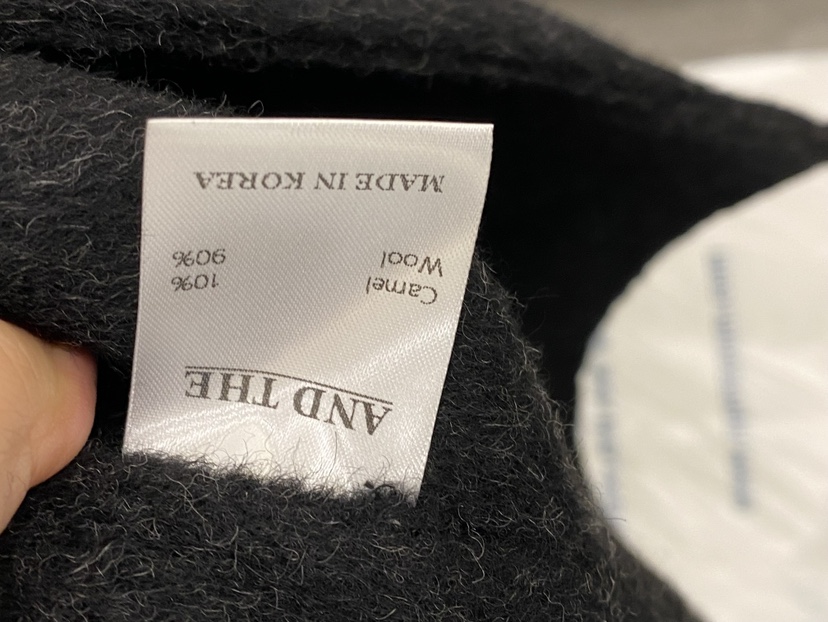 AND THE東大門㊣直郵女裝新款真品休閑25秋冬時尚中長款大衣AND THE中長款大衣