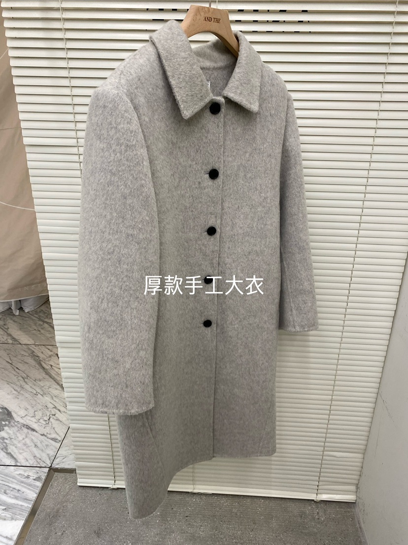 AND THE東大門㊣直郵女裝新款真品休閑25秋冬時尚中長款大衣AND THE中長款大衣