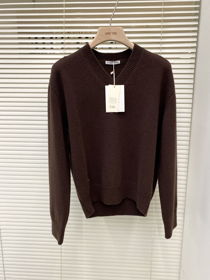 AND THE韓國代購㊣女裝新款休閑時尚真品職業25秋冬針織衫AND THE針織衫圖色3