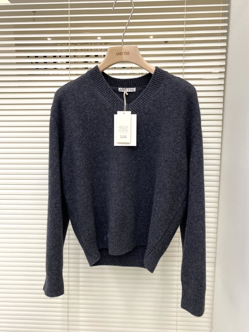AND THE韓國代購㊣女裝新款休閑時尚真品職業25秋冬針織衫AND THE針織衫圖色4