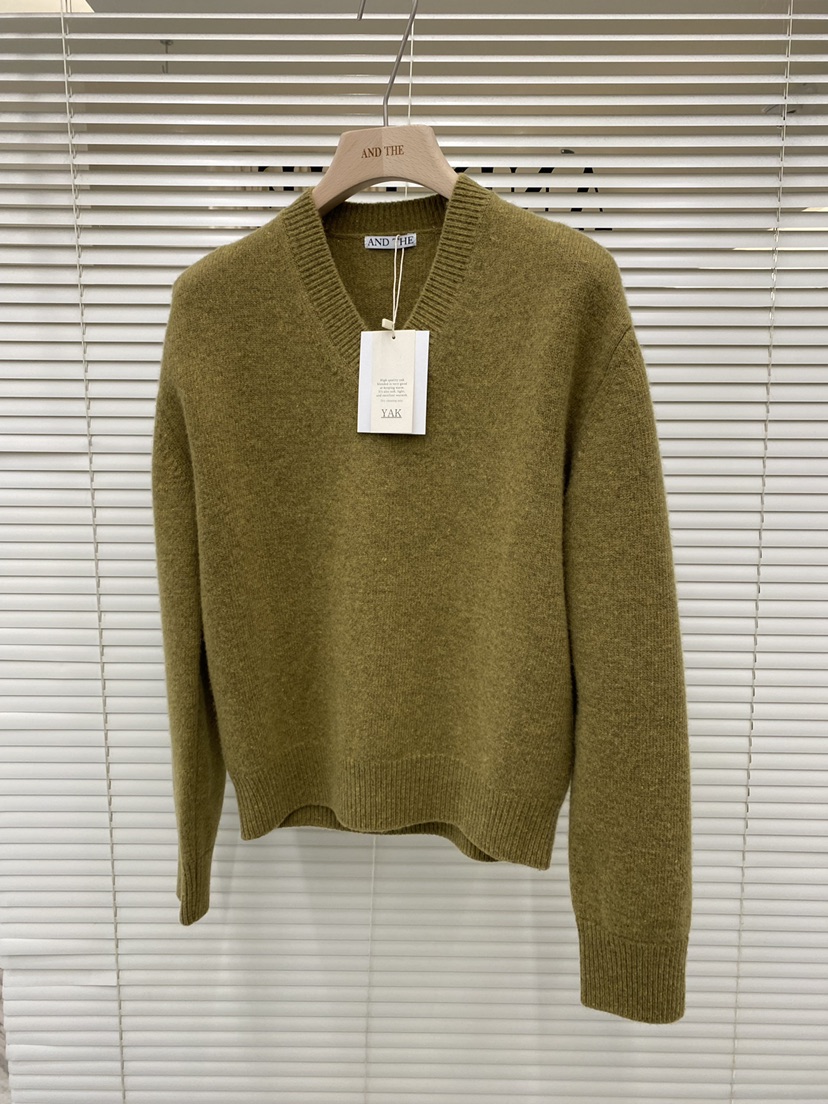 AND THE韓國代購㊣女裝新款休閑時尚真品職業25秋冬針織衫AND THE針織衫圖色5