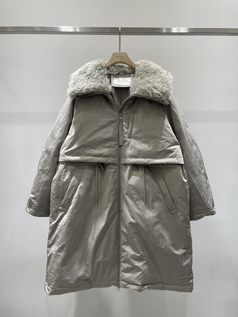 RE STYLE-Q東大門㊣實拍女裝新品推薦休閑長款羽絨服填充絨RE STYLE長款羽絨服