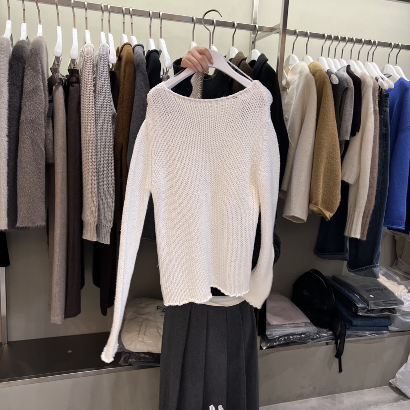 FAVE/FAVOURITE東大門㊣直郵女士新品推薦時尚人氣針織衫船領FAVOURITE針織衫