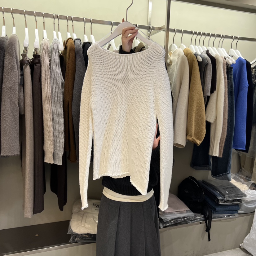 FAVE/FAVOURITE東大門㊣直郵女士新品推薦時尚人氣針織衫船領FAVOURITE針織衫