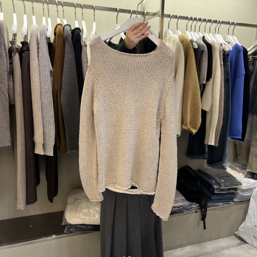 FAVE/FAVOURITE東大門㊣直郵女士新品推薦時尚人氣針織衫船領FAVOURITE針織衫圖色2